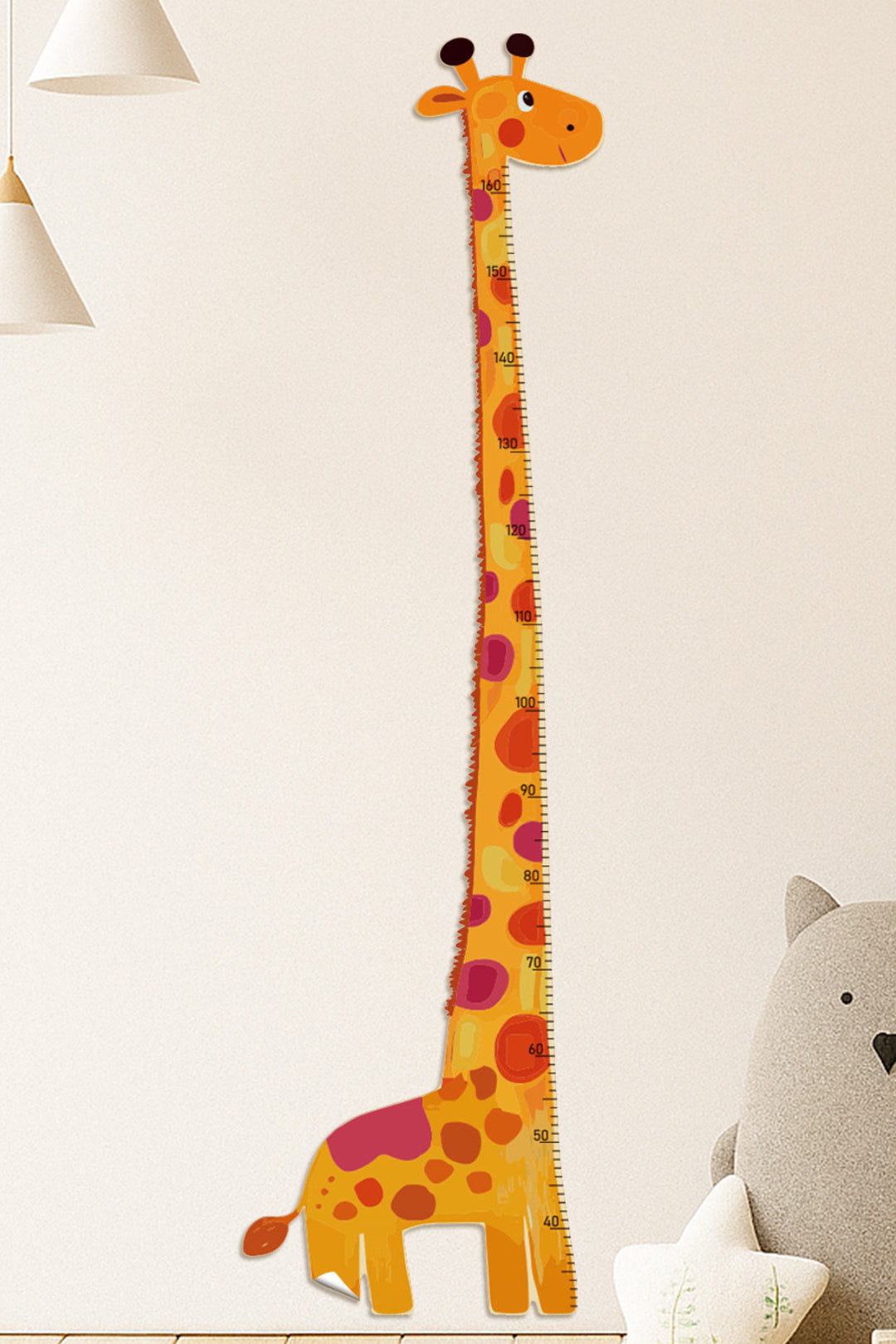 Colorful Giraffe Growth Chart Wall Decal