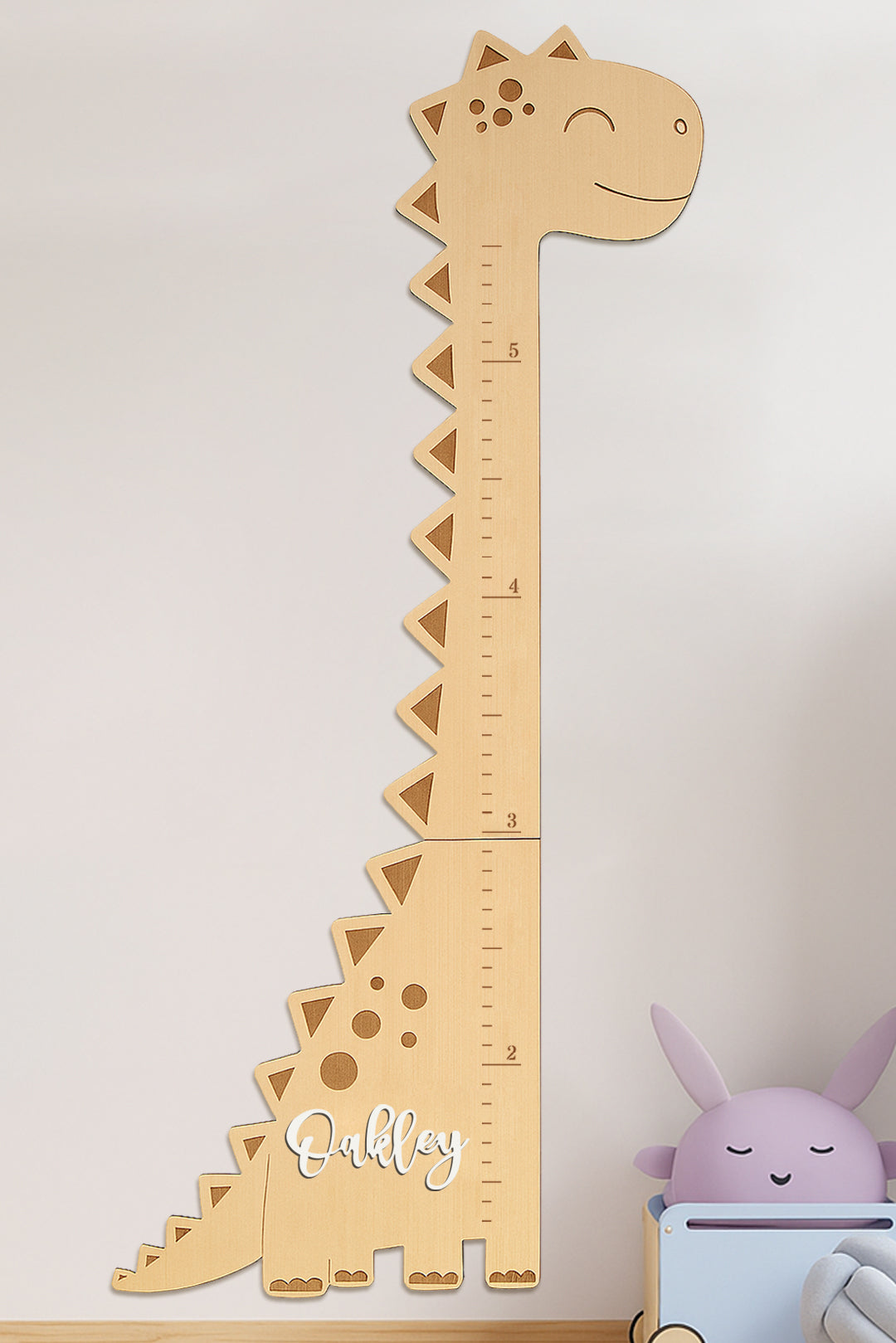 Personalized Wooden Dinosaur Growth Chart Ruler