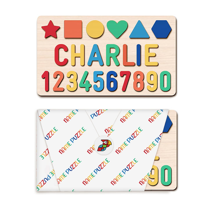 Rainbow Colors-Number Names Puzzle