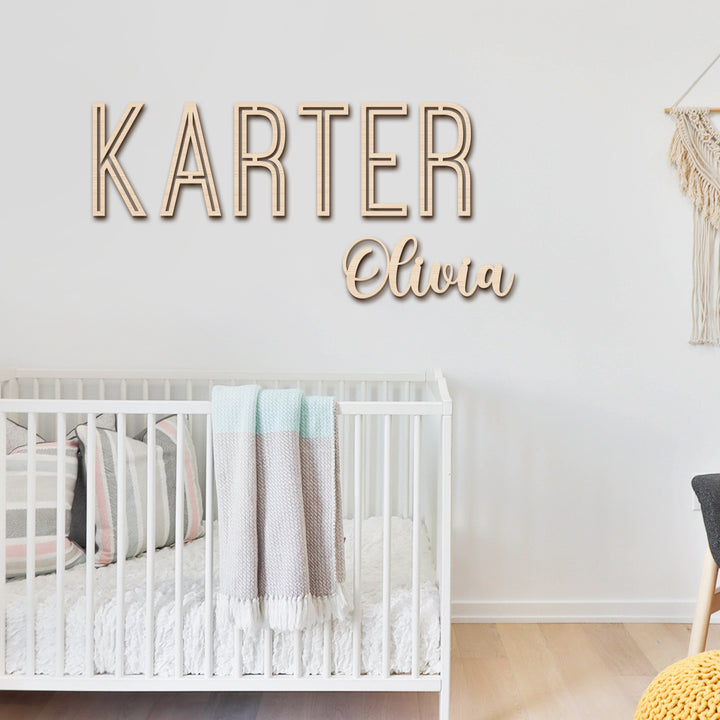 Wooden Baby Name Sign Wall Dector