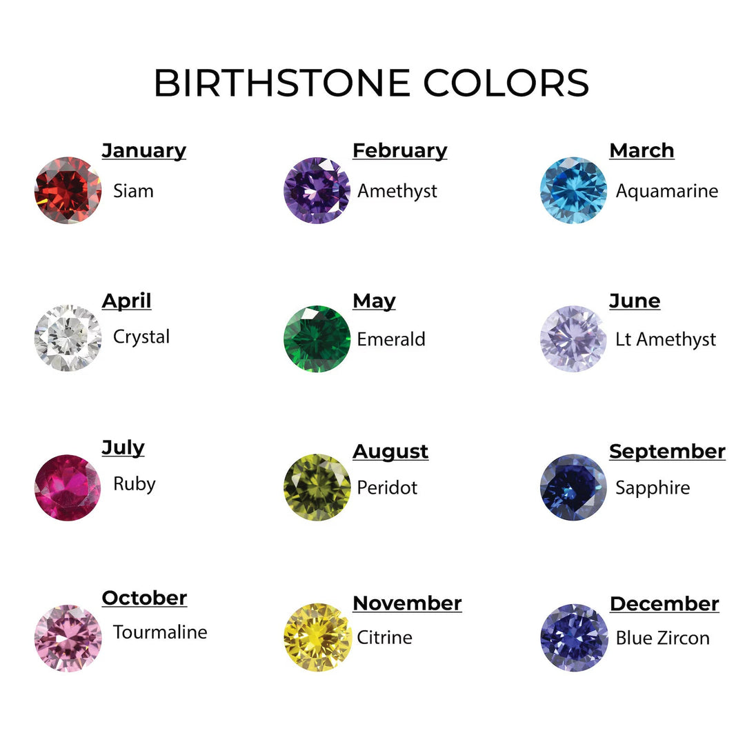 Cute Element Personalized Kids Letter and Birthstone Bracelet