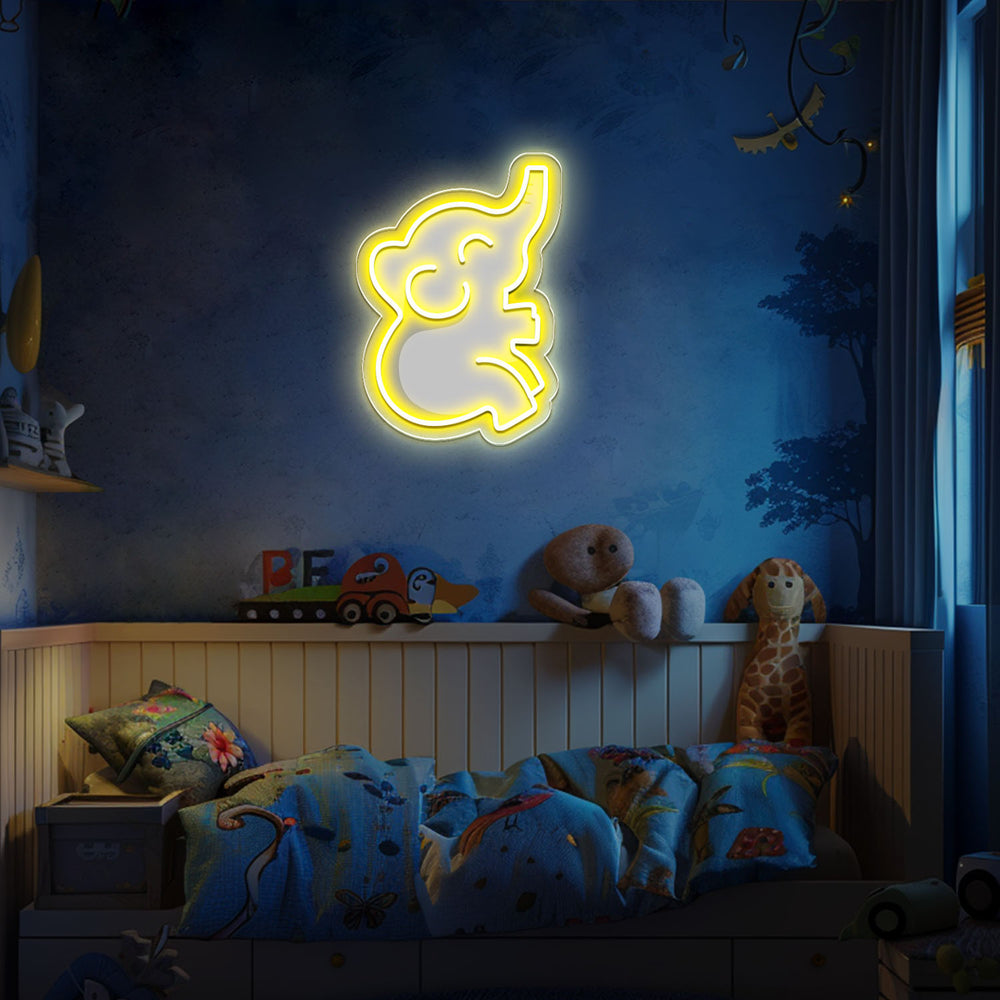 Cute Elephant Neon Sign