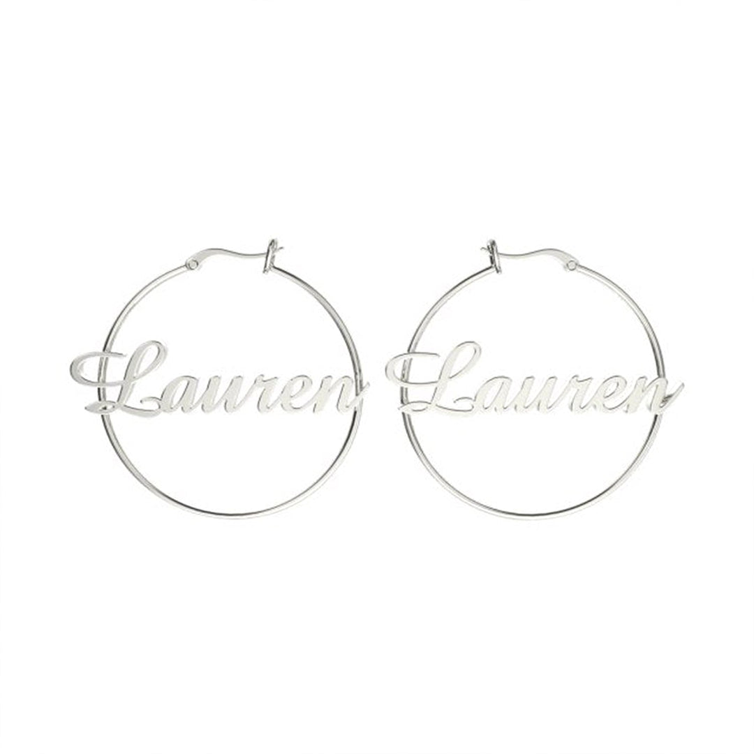 Sterling Silver Personalized Kids Name Earrings