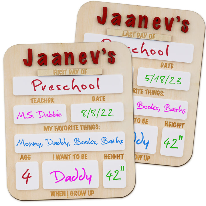 Wooden School Sign