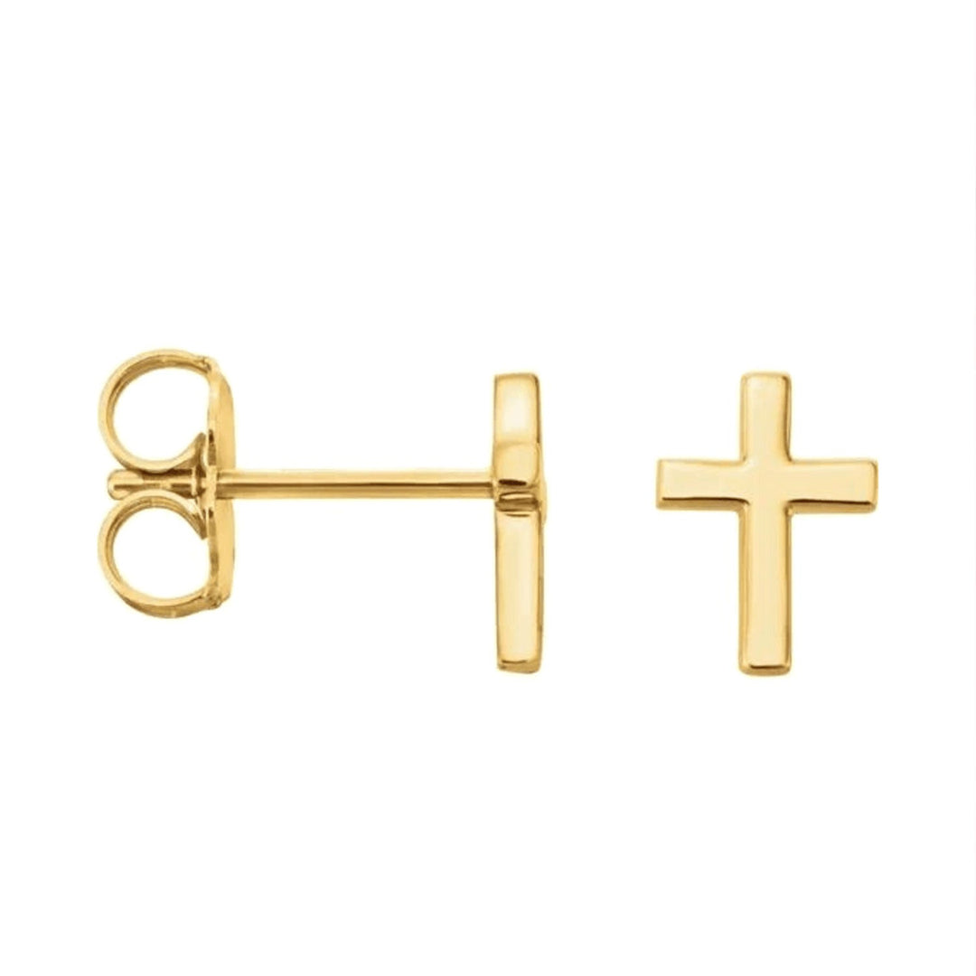 925 Sterling Silver Kids Cross Earrings