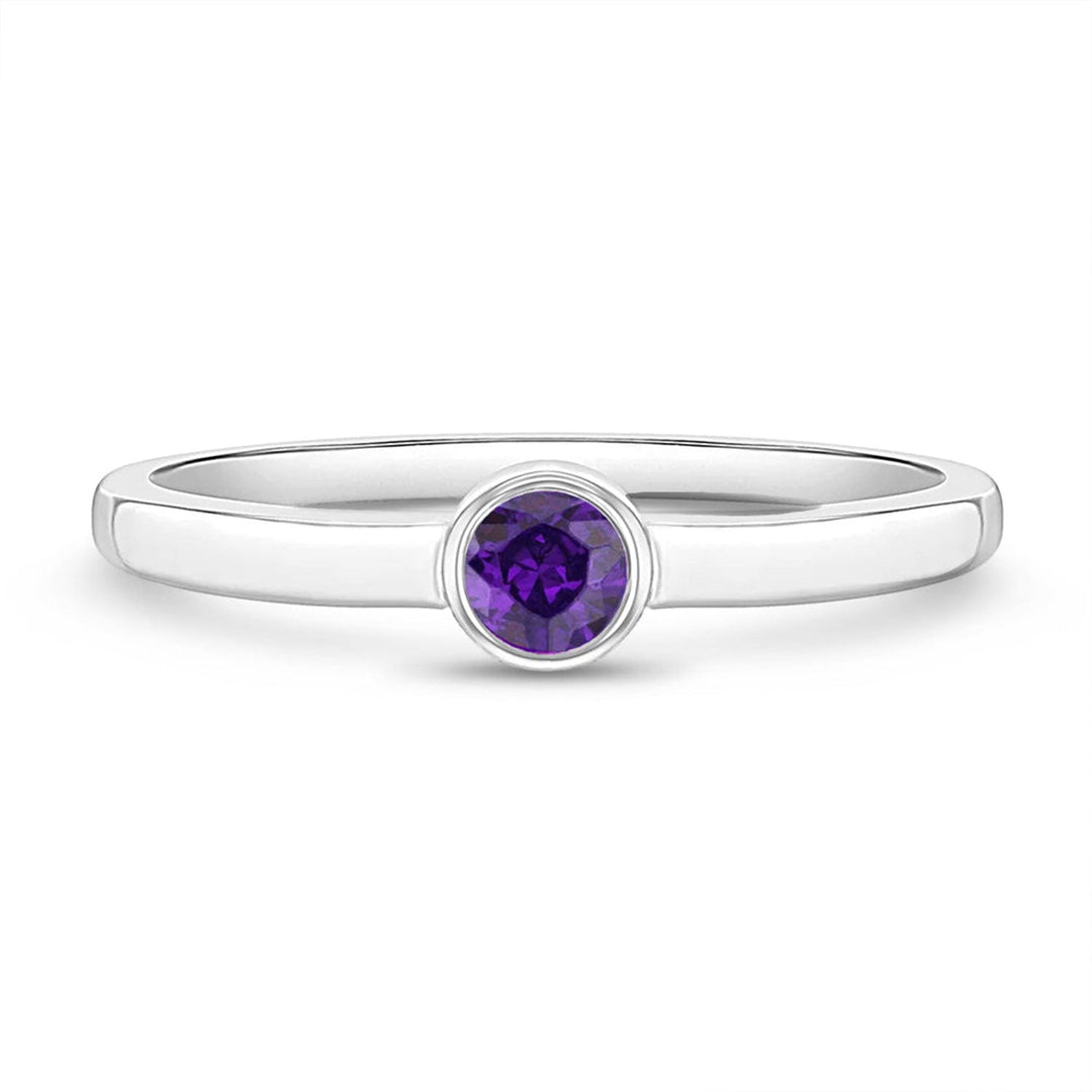 925 Sterling Silver Kids Birthstone Rings