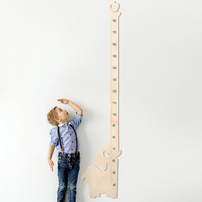 Personalized Wooden Baby Growth Chart and a Kid