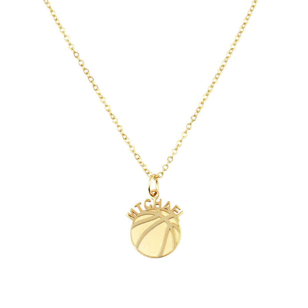 Basketball Personalized Kids Name Necklace