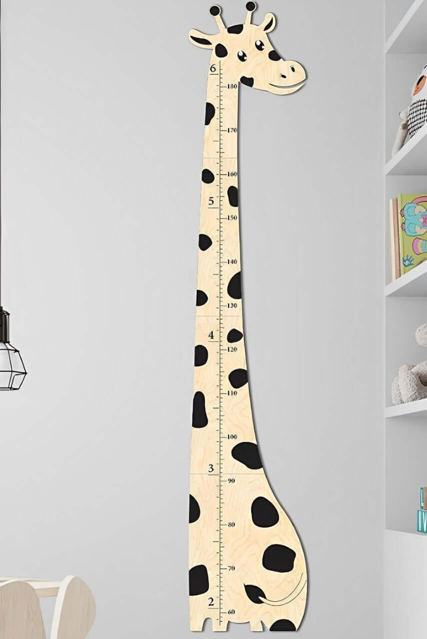 Wooden Giraffe Growth Chart Height Ruler for Kids Woodemon