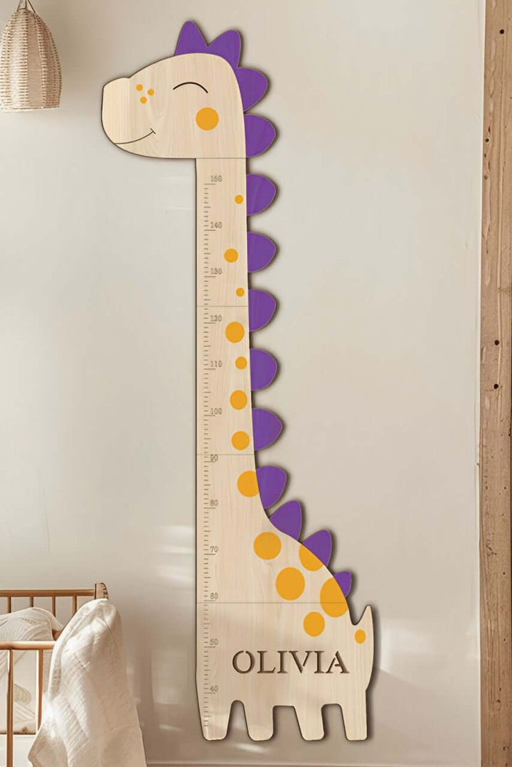 Personalized Wooden Dinosaur Growth Chart Ruler