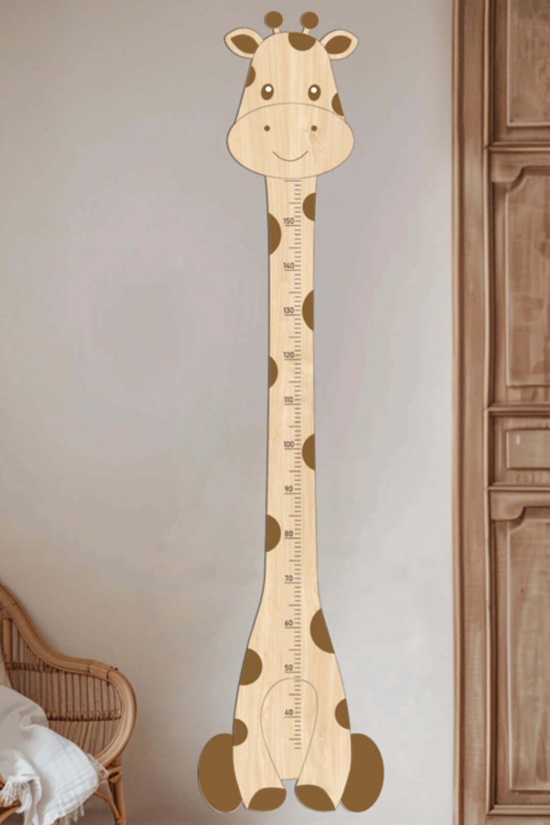 Personalized Wooden Giraffe Growth Chart Height Ruler for Kids Woodemon