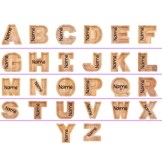 Tirelire en bois avec lettres personnalisées pour enfants