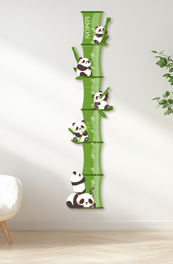 Personalized Wooden Panda Bamboo Growth Chart