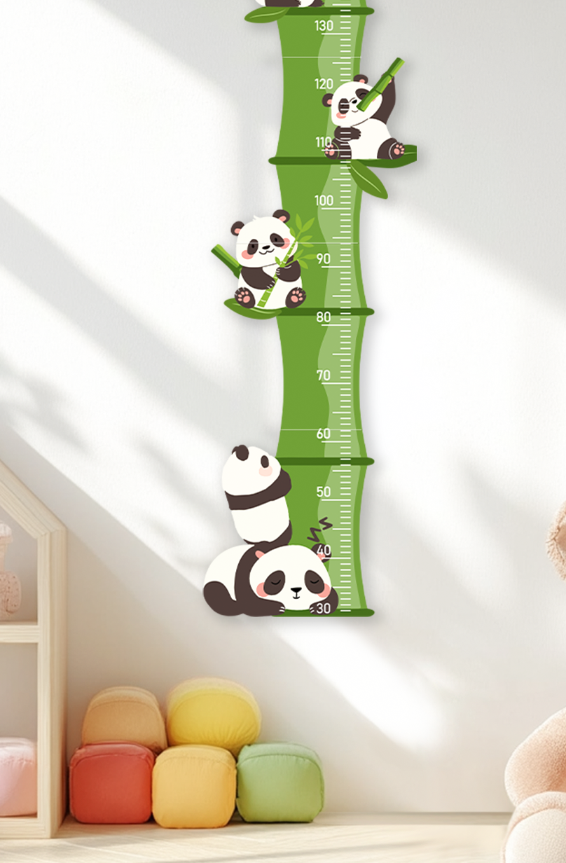 Personalized Wooden Panda Bamboo Growth Chart