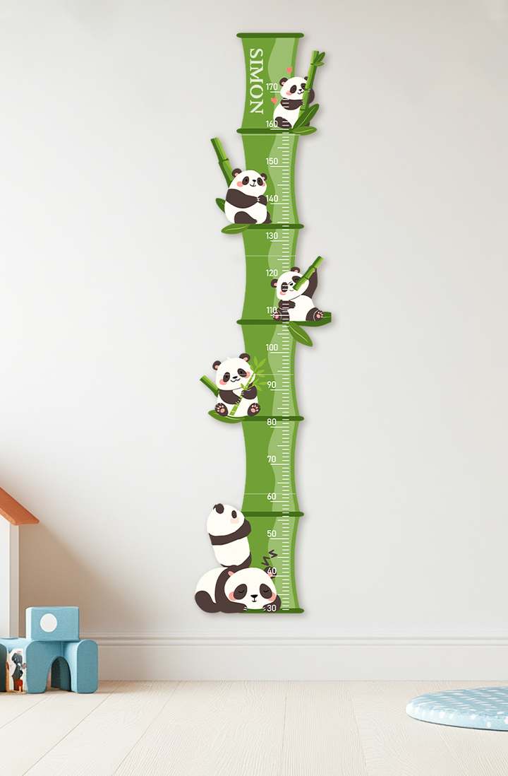 Personalized Wooden Panda Bamboo Growth Chart