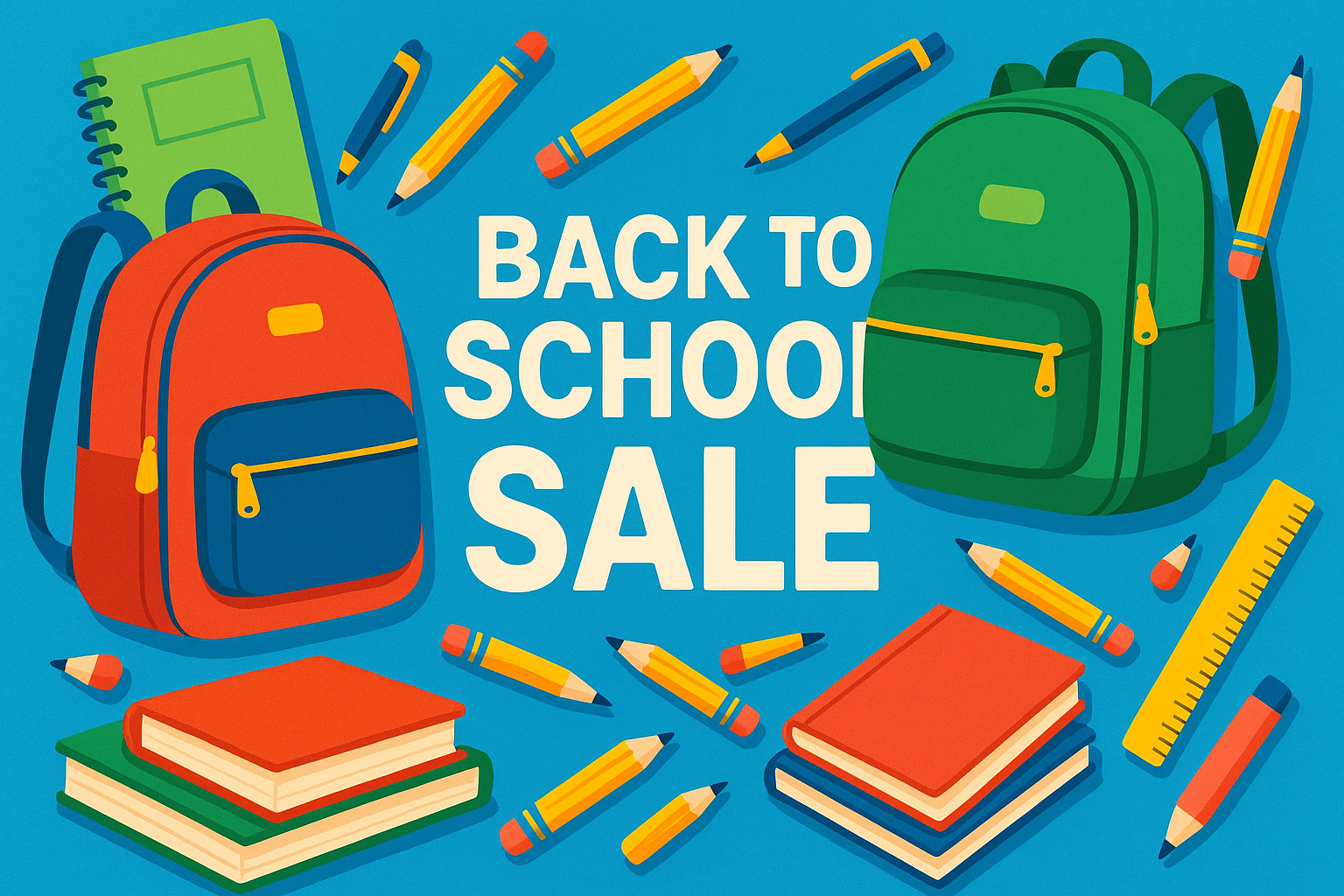 back to school shopping banner