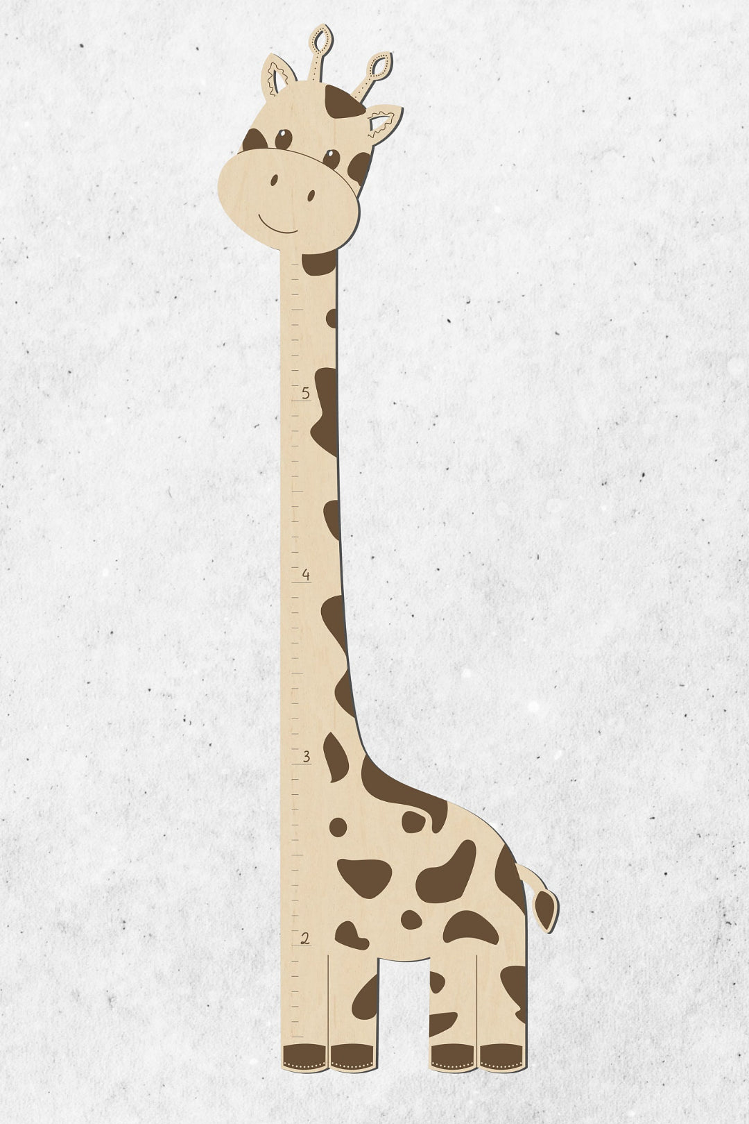 Personalized Wooden Baby Growth Height Chart - Giraffe