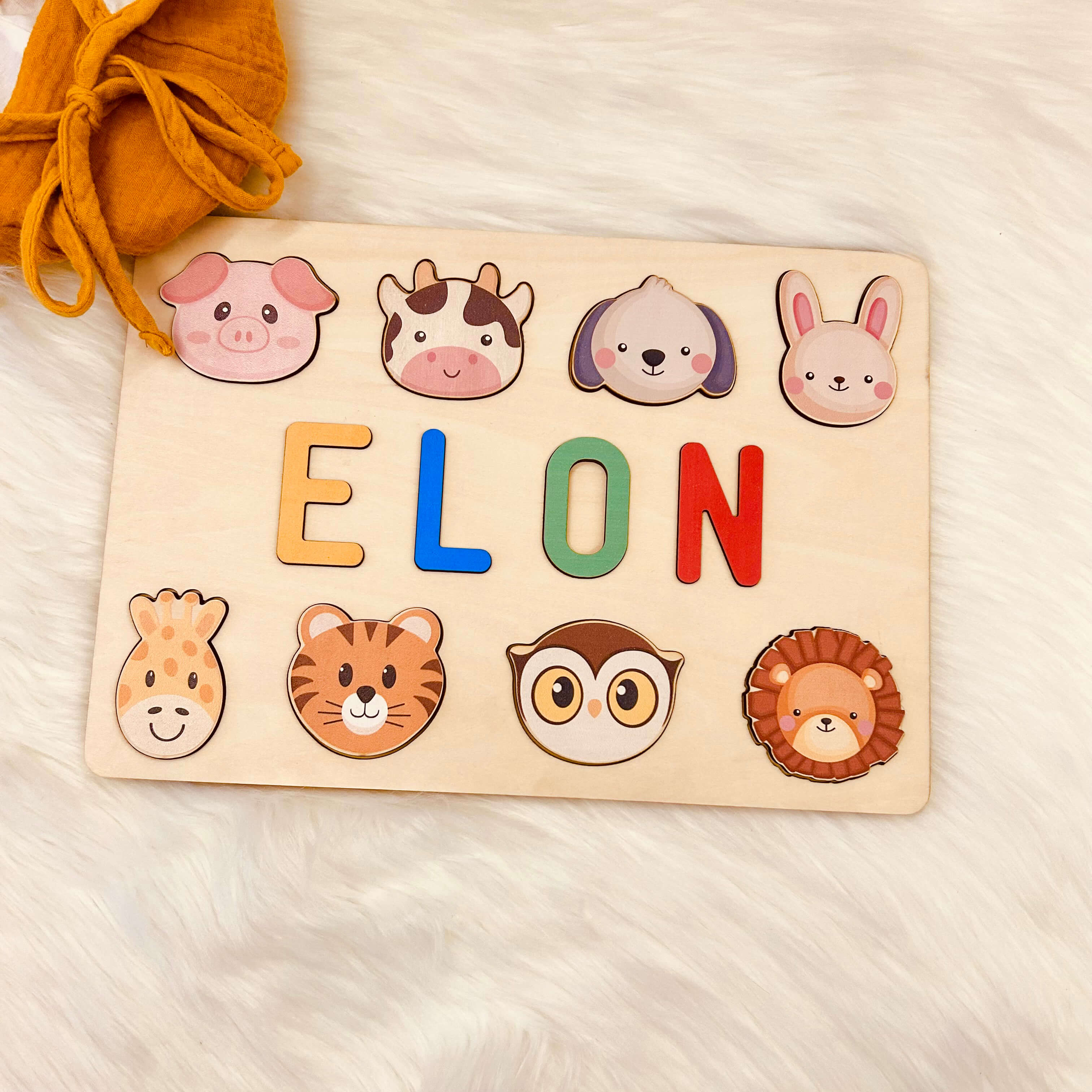Birthday Gift for Baby - Animal Name Puzzle