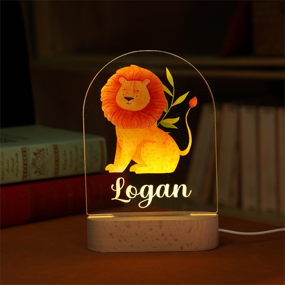 Personalised Baby Name Light - Lion