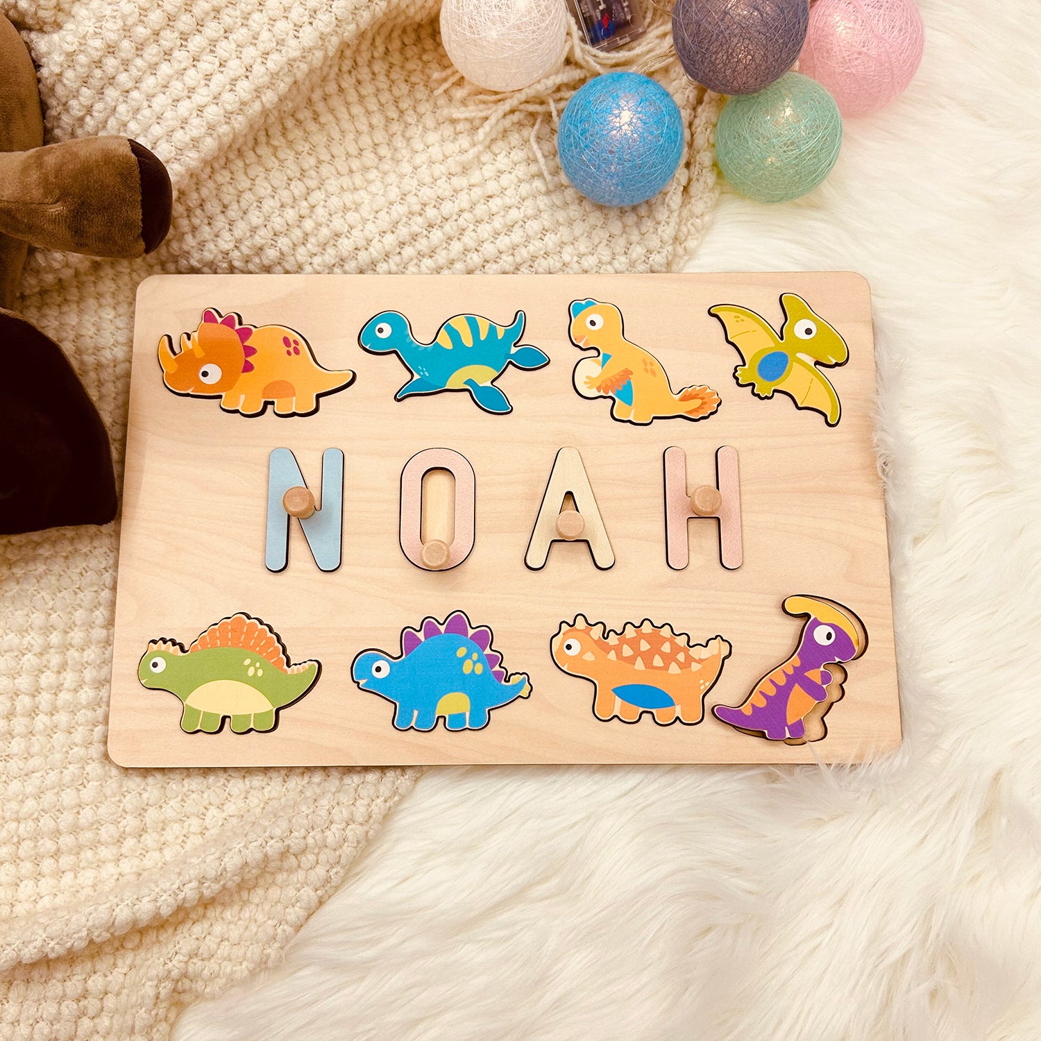 8 Dinosaur Element Name Puzzle-NOAH