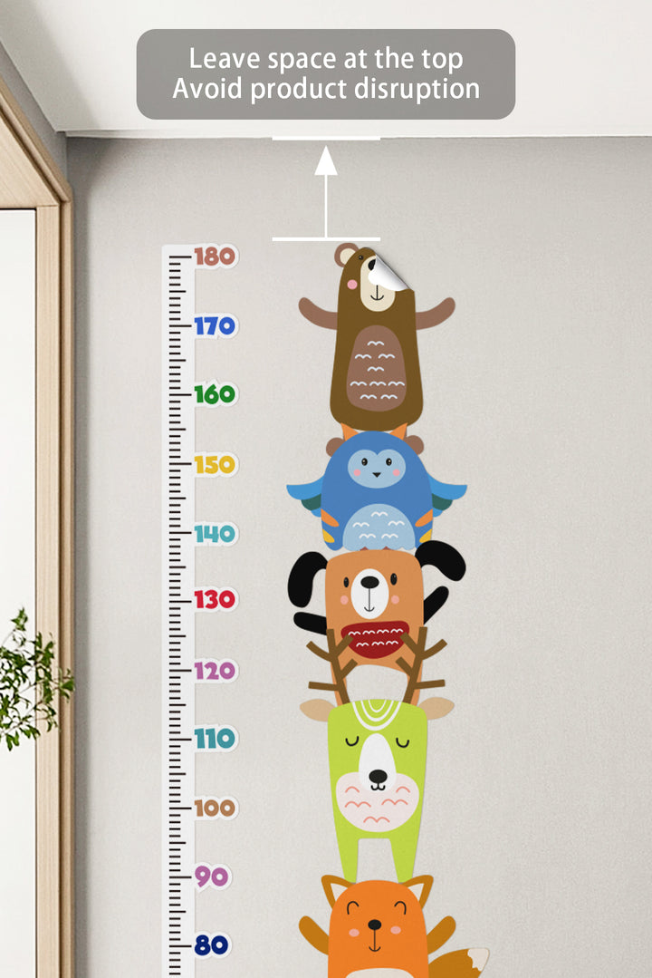 Animal Stack Growth Chart Wall Decals