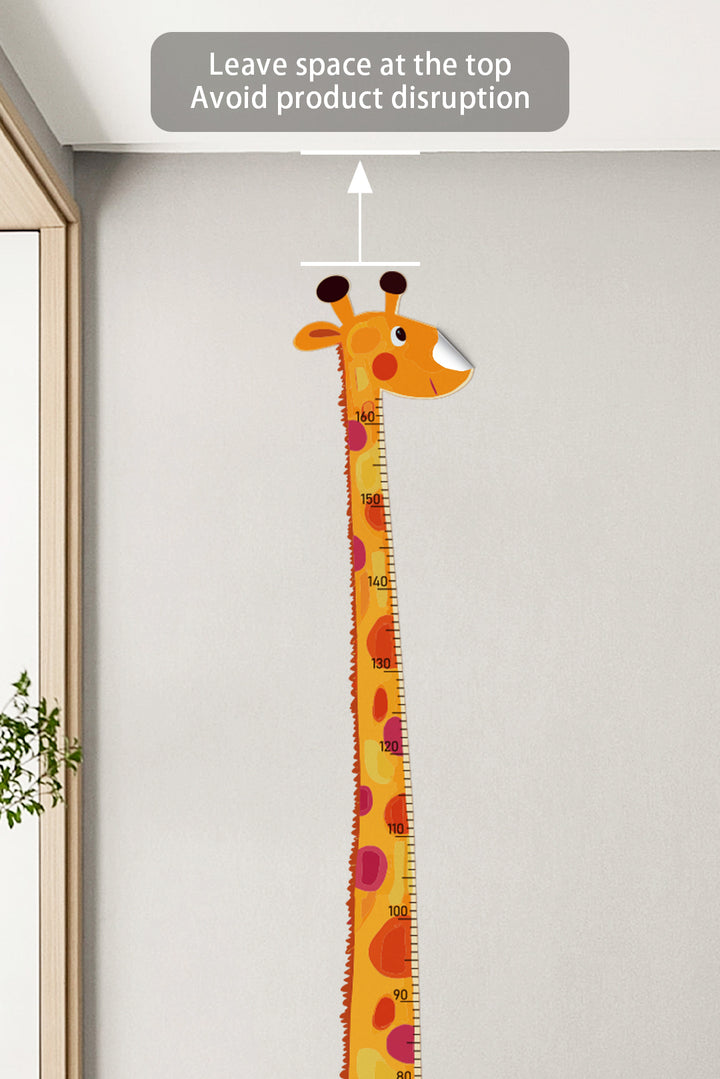 Colorful Giraffe Growth Chart Wall Decal