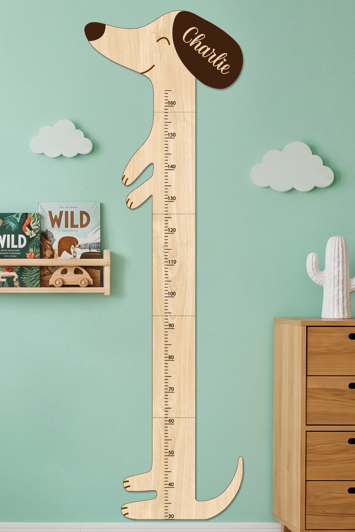 Personalized Wooden Puppy Height Growth Chart