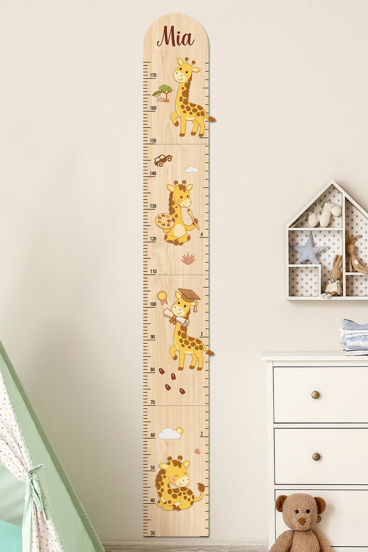 Personalized Wooden Giraffe DIY Growth Chart