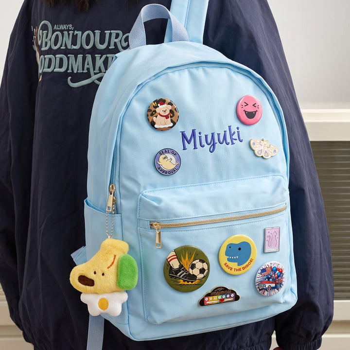 Personalized Badges Backpack with Embroidered Name sokidsun