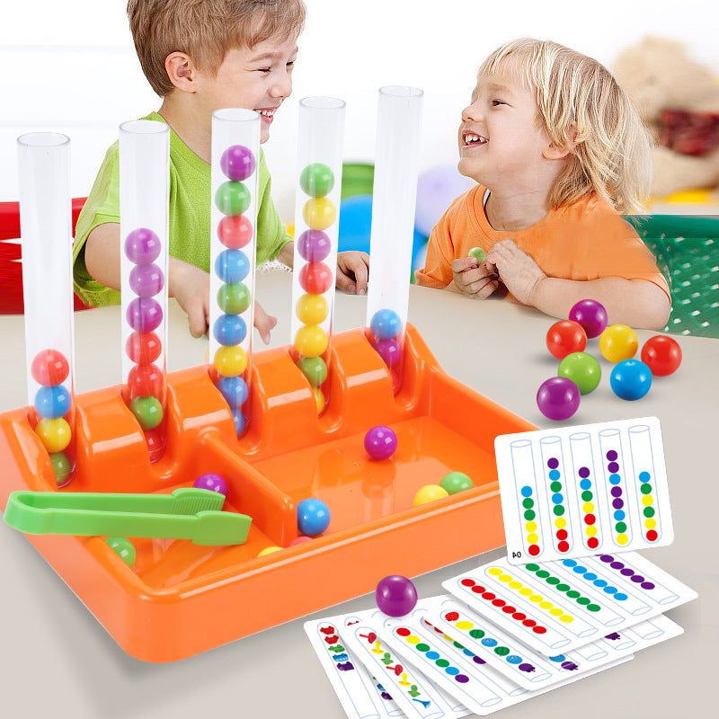 Puzzle rainbow beads clip clip music parent-child interactive toys