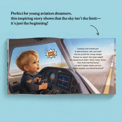 Personalized Little Pilot Adventure Book for Kids
