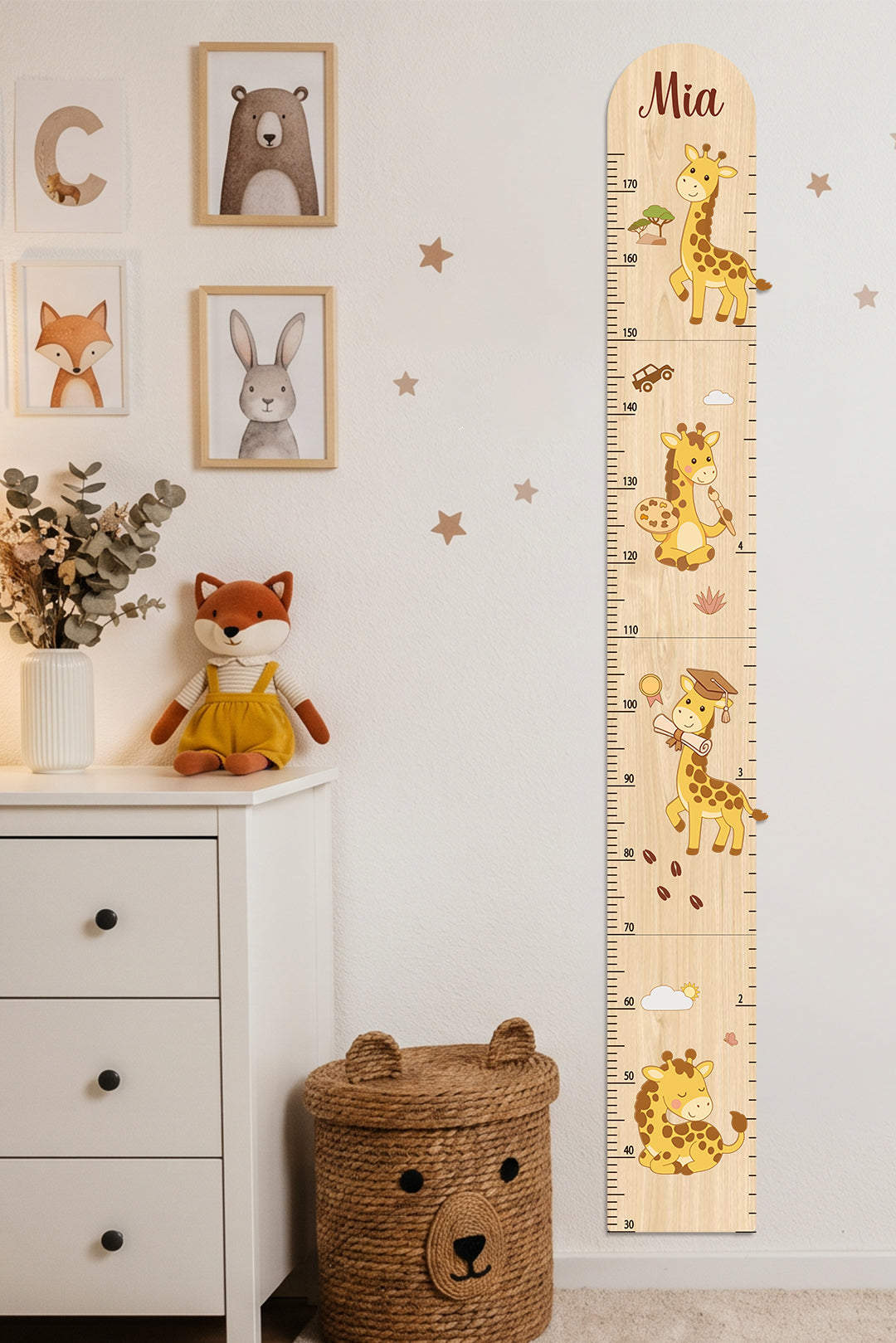 Personalized Wooden Giraffe DIY Growth Chart