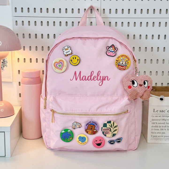 Personalized Badges Backpack with Embroidered Name sokidsun