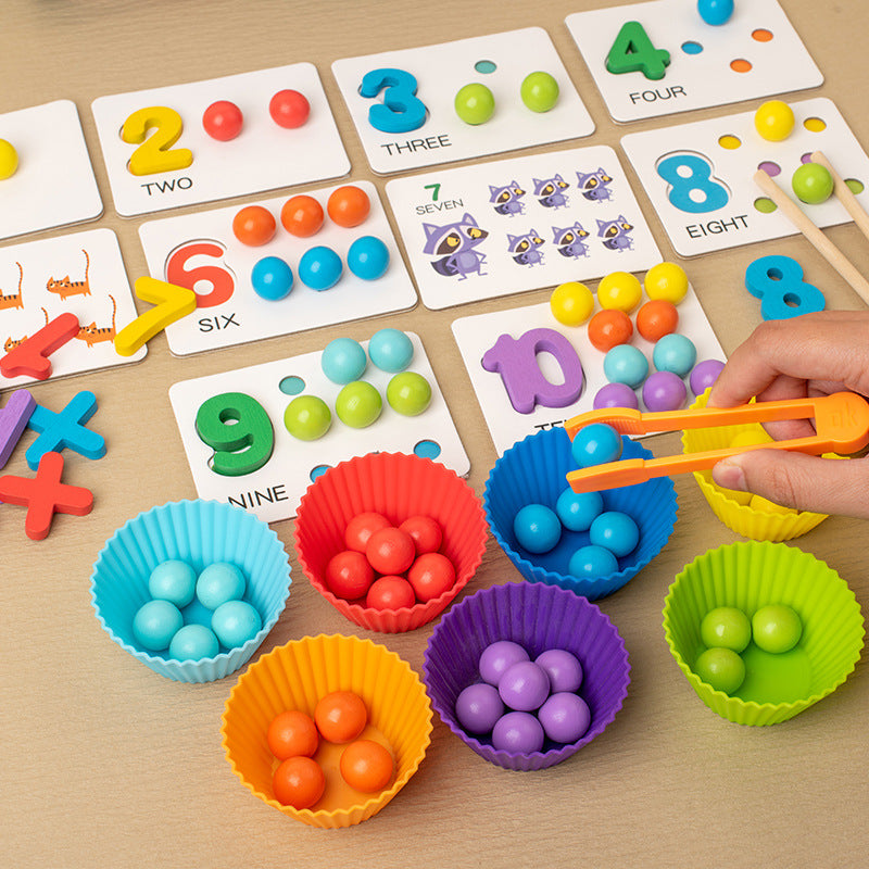 Puzzle Clip Beads Arithmetic Game Cognitive Matching Puzzle
