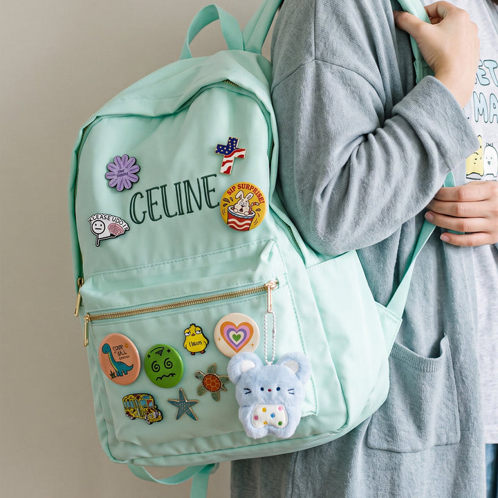 Personalized Badges Backpack with Embroidered Name sokidsun