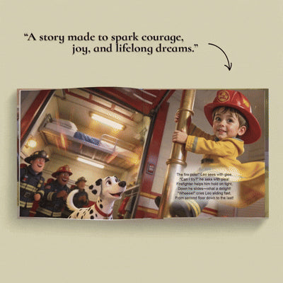Personalized Brave Firefighter Adventure Book for Kids