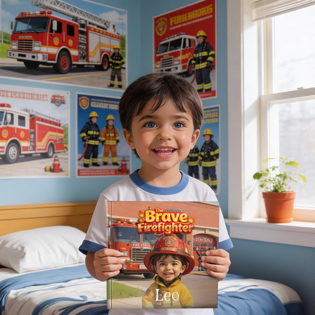 Personalized Brave Firefighter Adventure Book for Kids