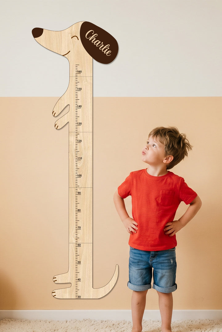 Personalized Wooden Puppy Height Growth Chart