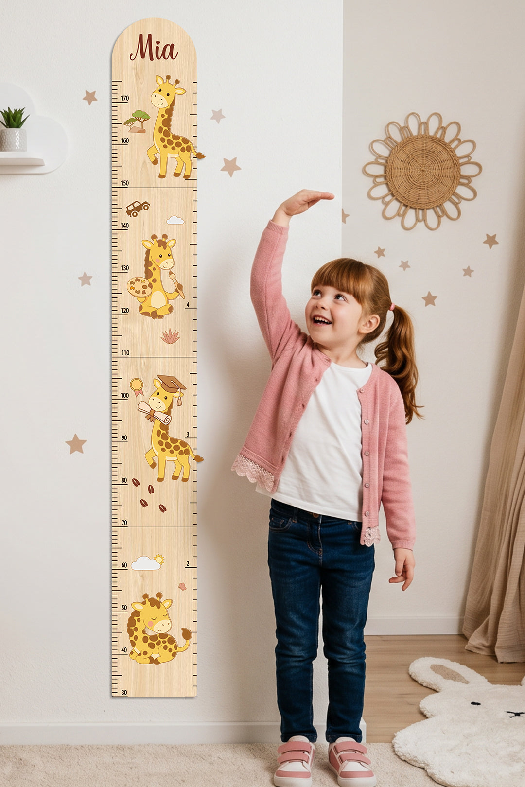 Personalized Wooden Giraffe DIY Growth Chart