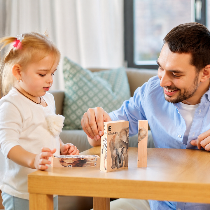 Montessori Wooden Animal Puzzle Board for Toddlers – 3D Wildlife Learning Toy Woodemon
