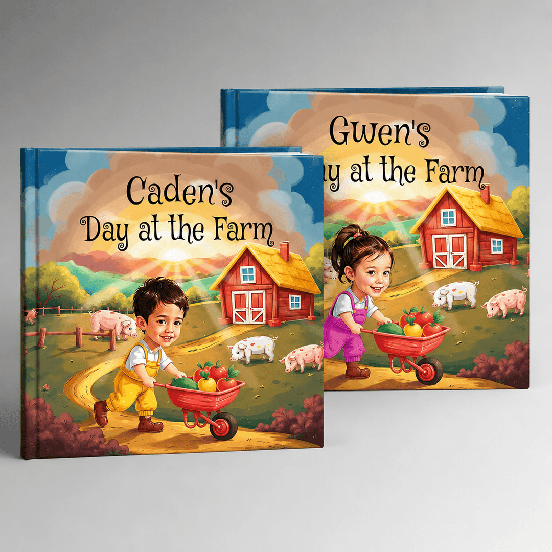 Personalized Farm Adventure Book for Kids Woodemon