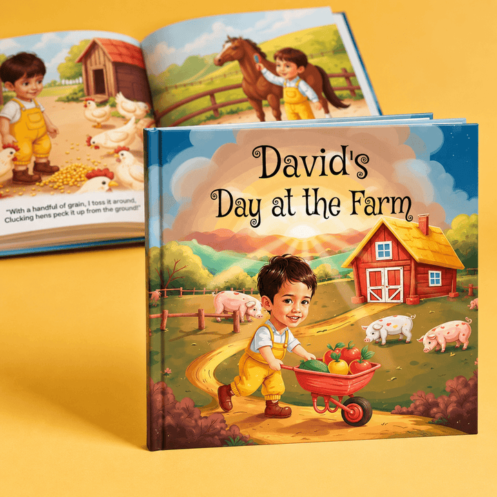 Personalized Farm Adventure Book for Kids Woodemon