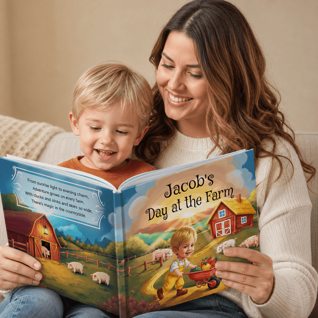 Personalized Farm Adventure Book for Kids Woodemon