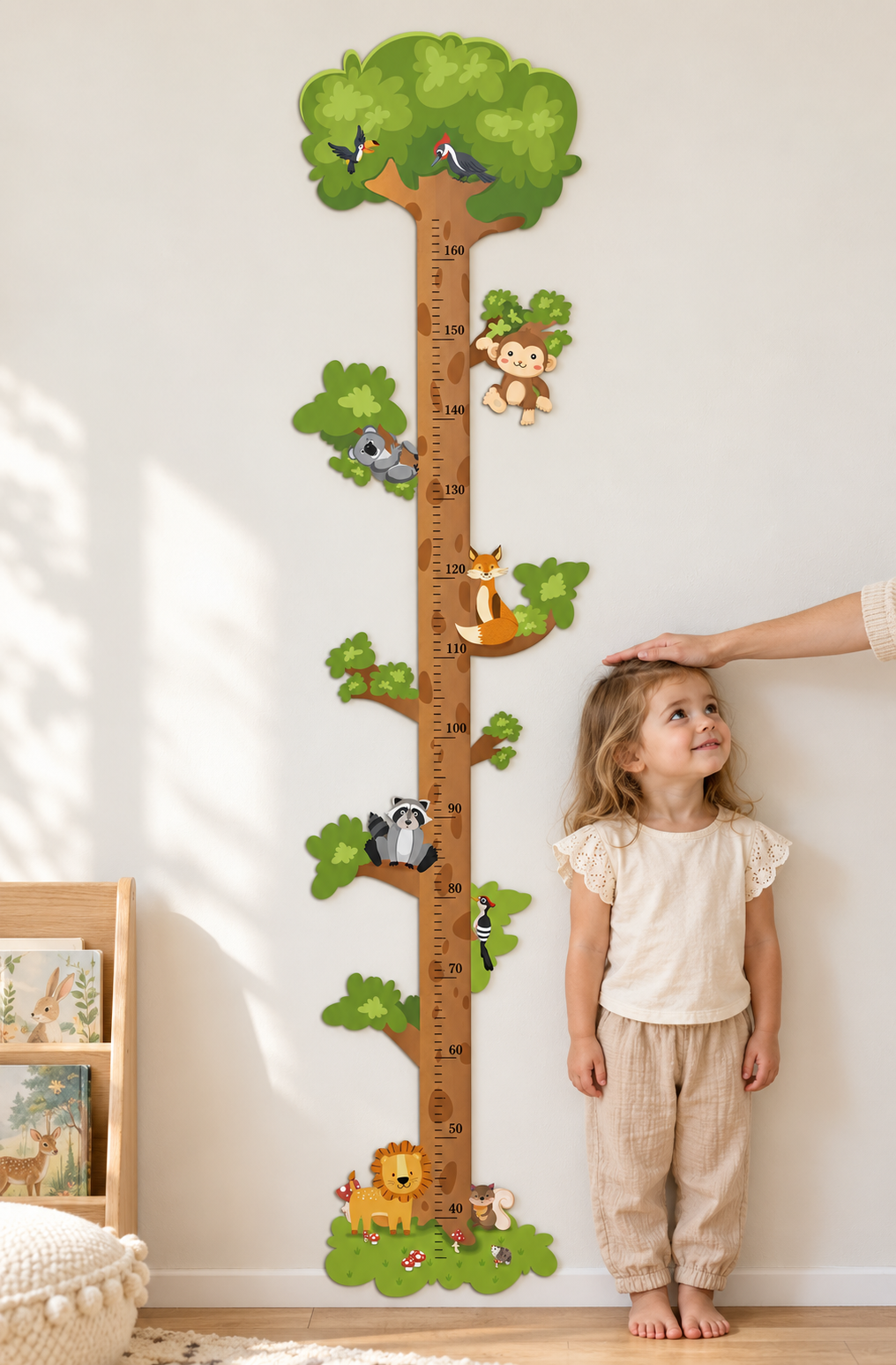 Personalized Wooden Forest Animal Tree Growth Chart Woodemon