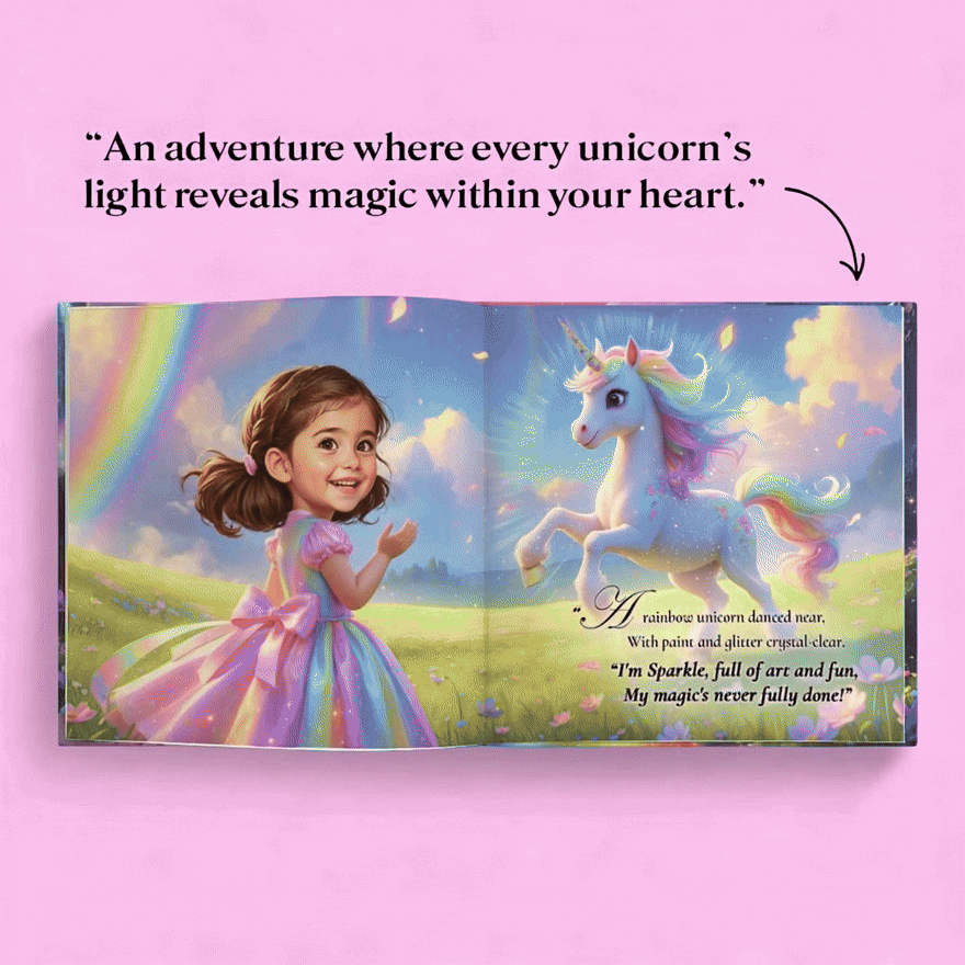 Personalized Rainbow Unicorn Adventure Book for Kids