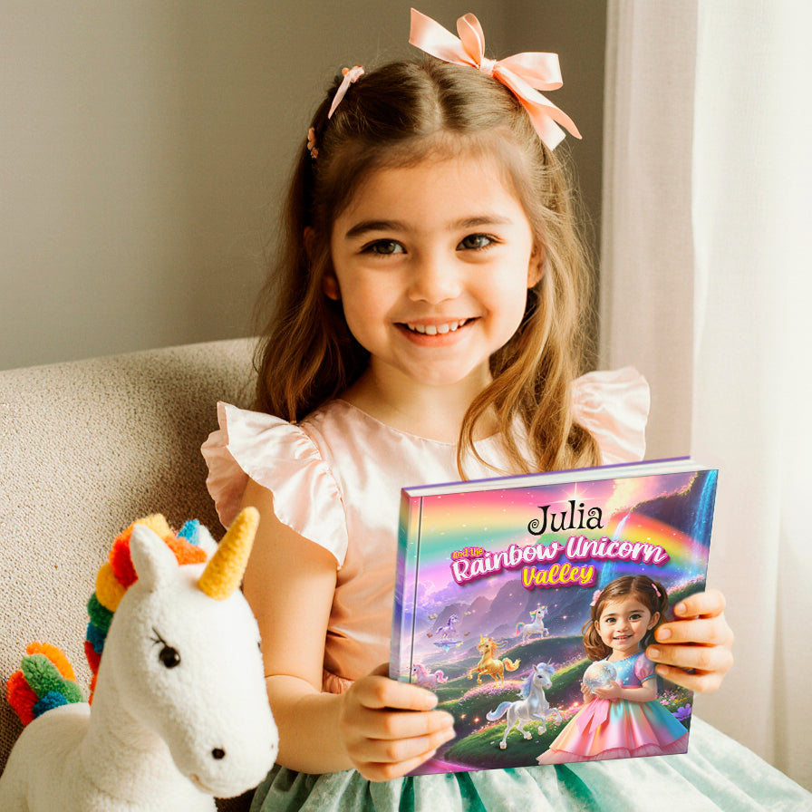 Personalized Rainbow Unicorn Adventure Book for Kids