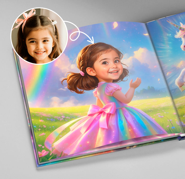 Personalized Rainbow Unicorn Adventure Book for Kids
