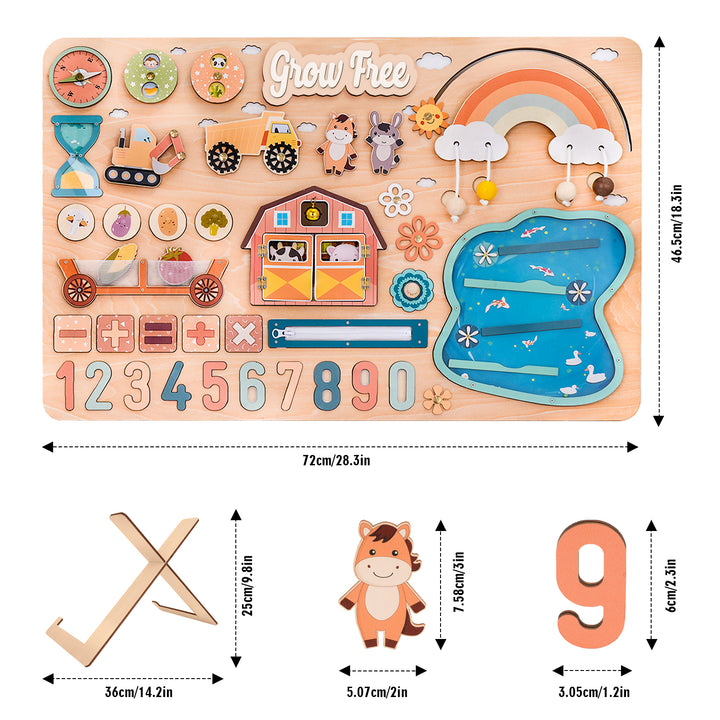 Grow Free Montessori Busy Board