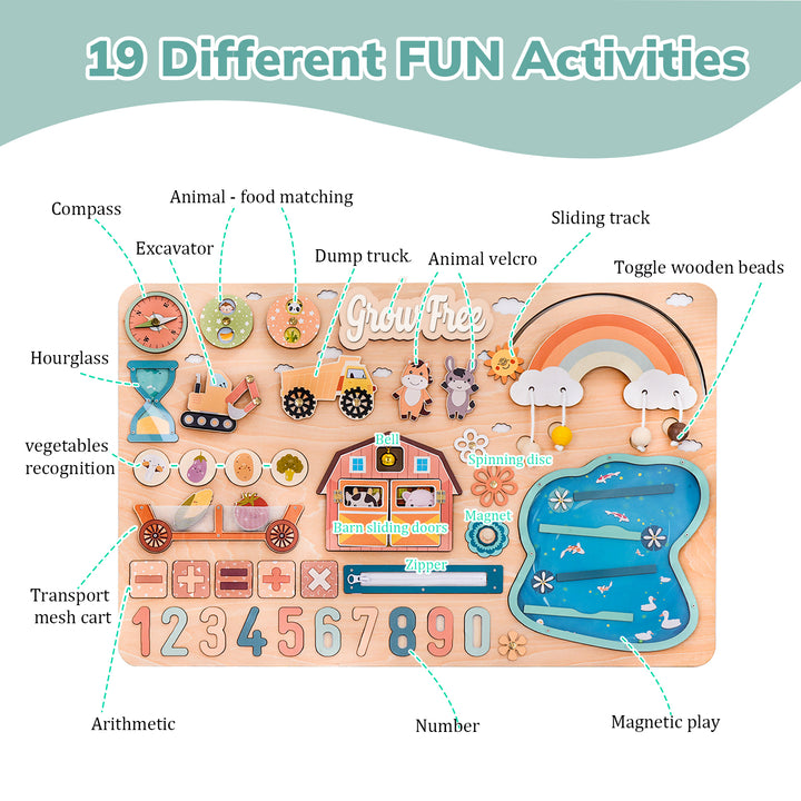 Grow Free Montessori Busy Board