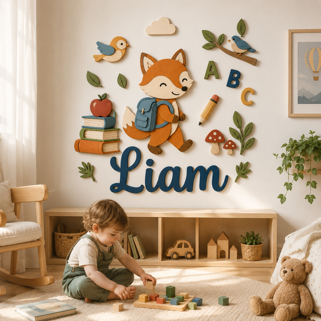 Personalized Back to School Name Sign Woodemon